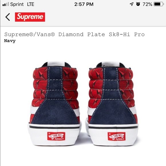 supreme sk8-hi vans - Picture 3 of 4